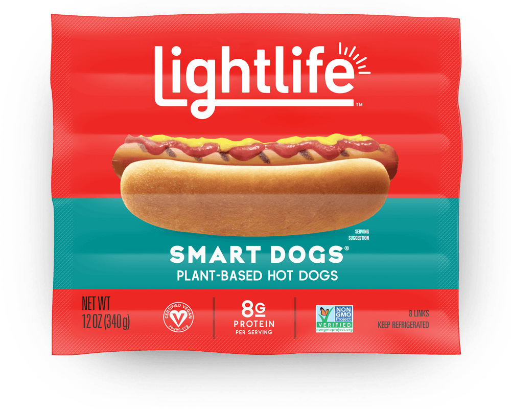 LightLife Plant based Smart Dogs Hotdogs 12 oz